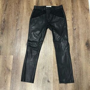 Current and Elliott 100% Lamb lather pants